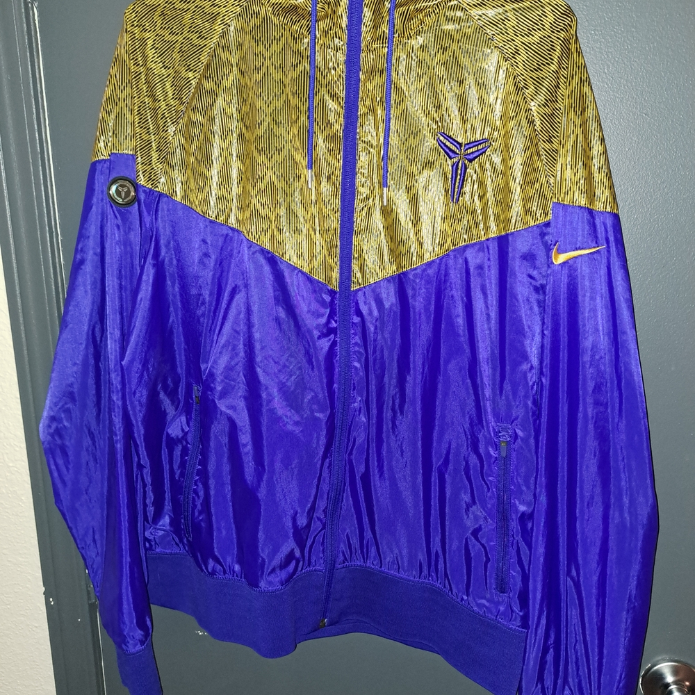 Nike Blue and Gold Jacket Black Mamba Large